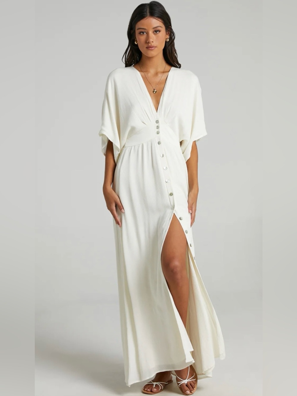 Showpo Natural Sitting  Pretty Maxi Dress Size 10